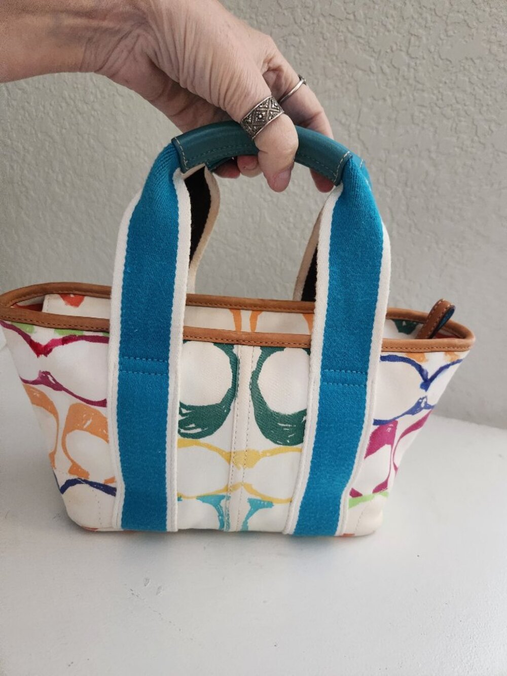 Coach Scribble Signature C's Mini Tote Bag - Picture 2 of 14